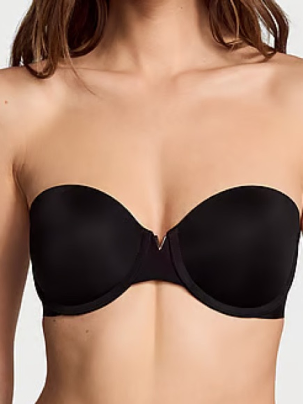NWT Victorias Secret black convertible invisible uplift strapless bra size 36D